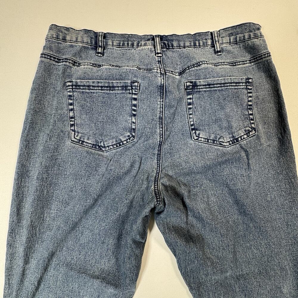 Y2K DG2 16W Flare Jeans Light Wash Stretch Denim Raw Hem 2000s Retro Bootcut - Picture 8 of 8